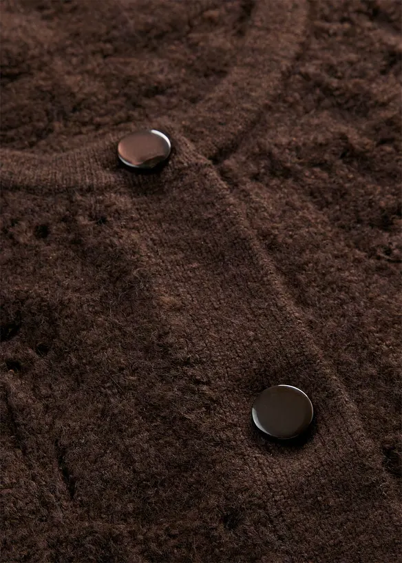 Cardigan med hullm&oslash;nster, bonprix