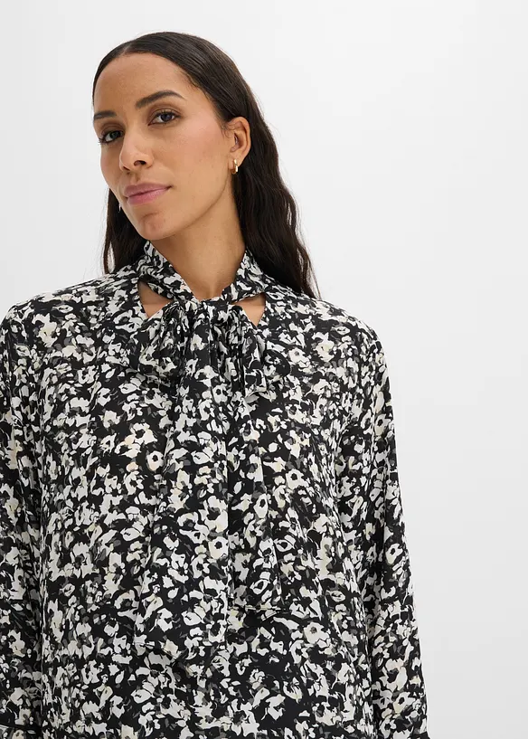 Bluse med knyteskjerf, bonprix