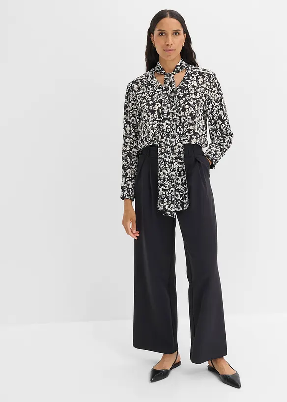 Bluse med knyteskjerf, bonprix
