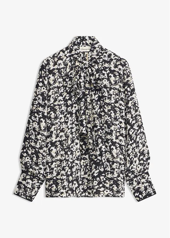 Bluse med knyteskjerf, bonprix