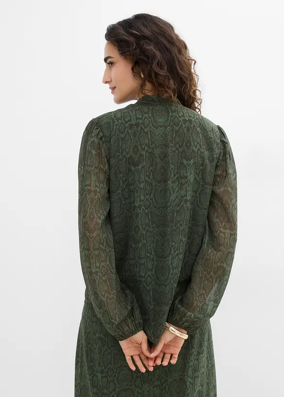 Bluse med blondepynt, bonprix