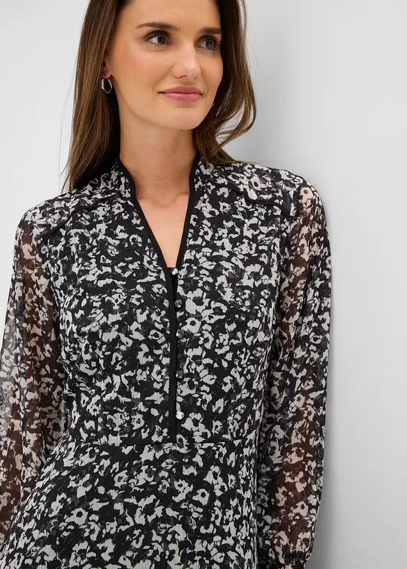 Midikjole med asymmetrisk fald, bonprix