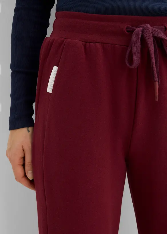 Joggebukse i elastisk, &oslash;kologisk bomullsmiks, bonprix