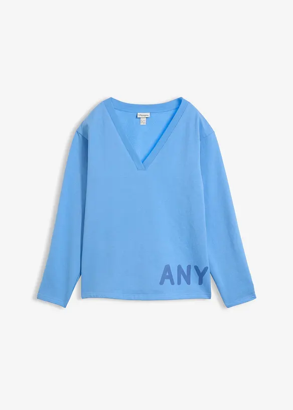 Sweatshirt i elastisk &oslash;kologisk bomullsmiks, bonprix