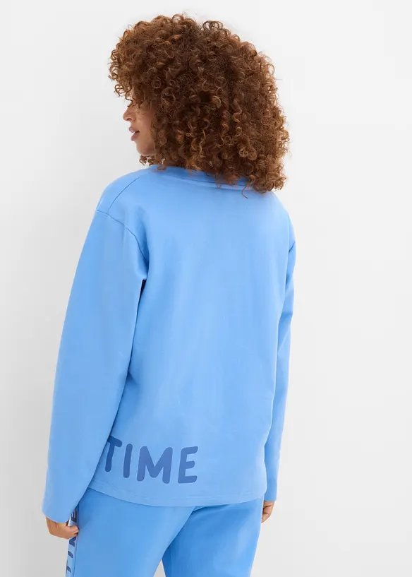 Sweatshirt i elastisk &oslash;kologisk bomullsmiks, bonprix