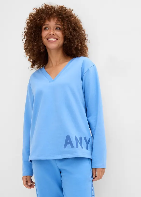 Sweatshirt i elastisk &oslash;kologisk bomullsmiks, bonprix