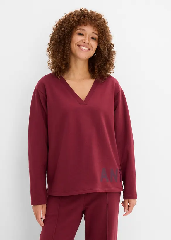 Sweatshirt i elastisk &oslash;kologisk bomullsmiks, bonprix