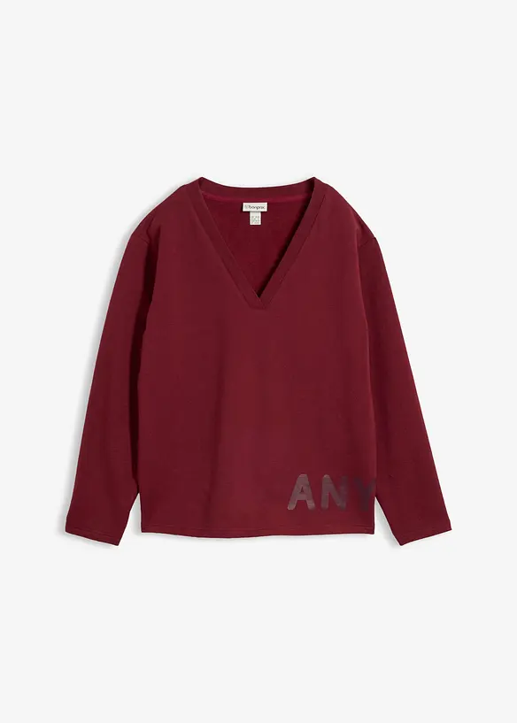 Sweatshirt i elastisk &oslash;kologisk bomullsmiks, bonprix