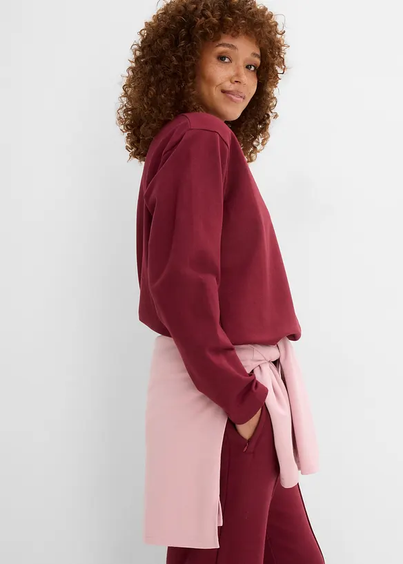 Sweatshirt i elastisk &oslash;kologisk bomullsmiks, bonprix