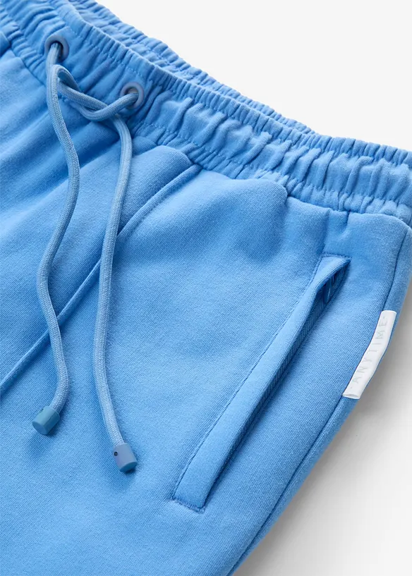 Joggebukse i elastisk, &oslash;kologisk bomullsmiks, bonprix