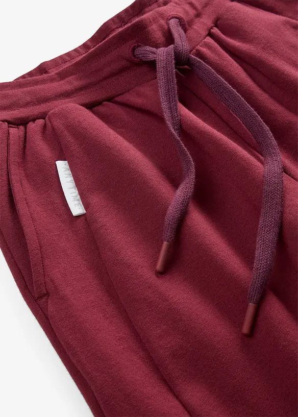 Joggebukse i elastisk, &oslash;kologisk bomullsmiks, bonprix