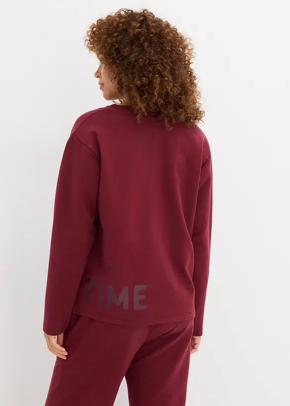 Sweatshirt i elastisk &oslash;kologisk bomullsmiks, bonprix