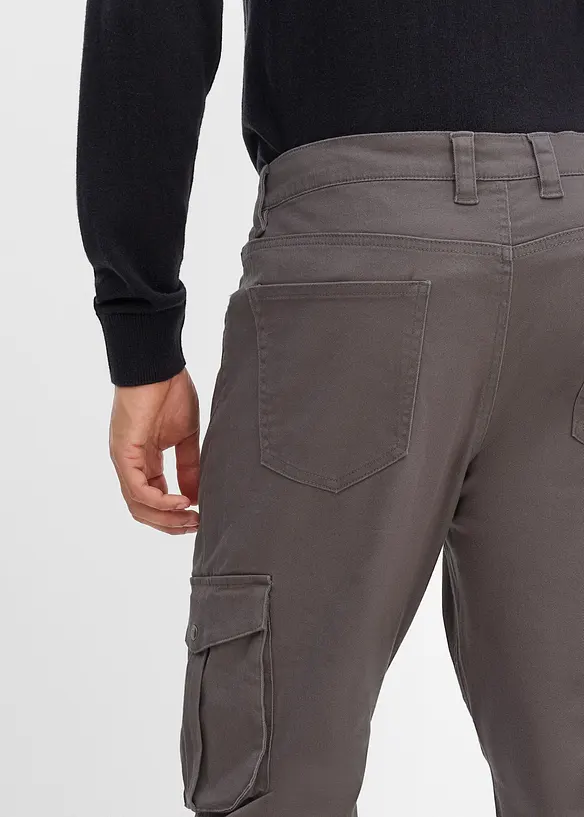 Classic fit-cargobukse med elastisk linning, straight, bonprix