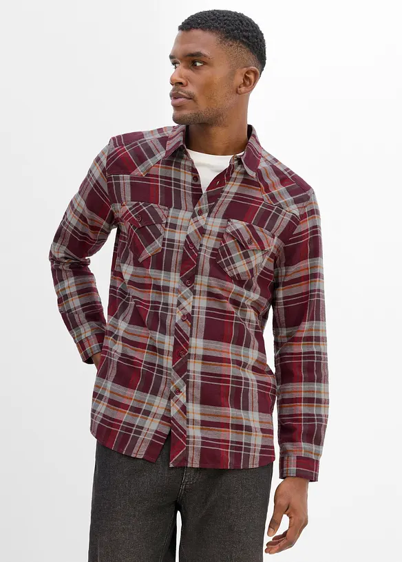 Flanellskjorte i 100% bomull, bonprix