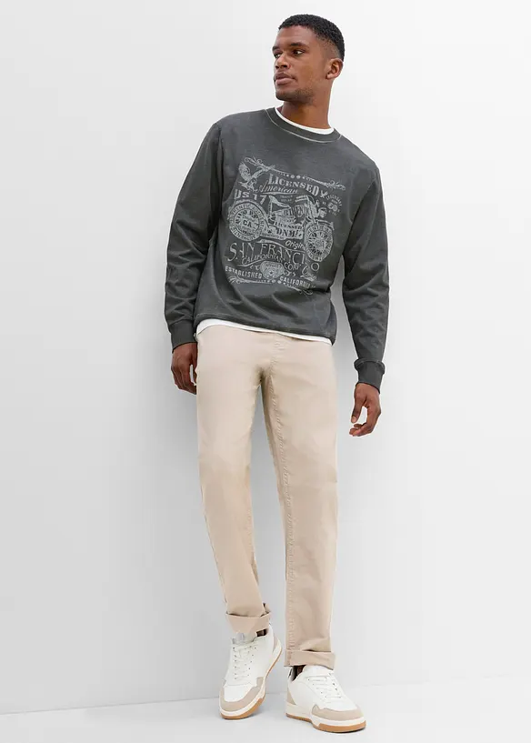 Sweatshirt i 100% bomull, bonprix