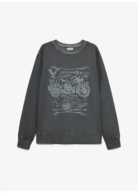 Sweatshirt i 100% bomull, bonprix