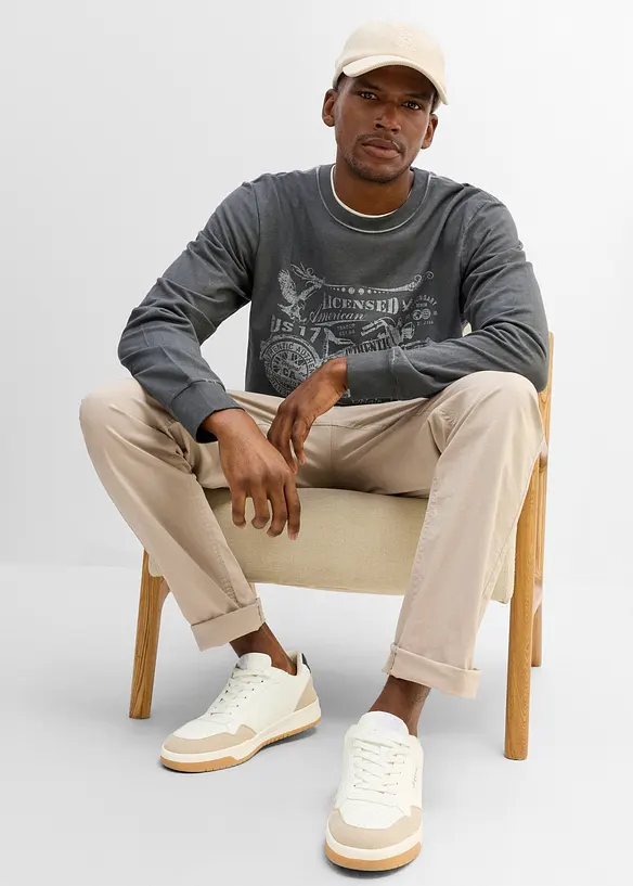 Sweatshirt i 100% bomull, bonprix