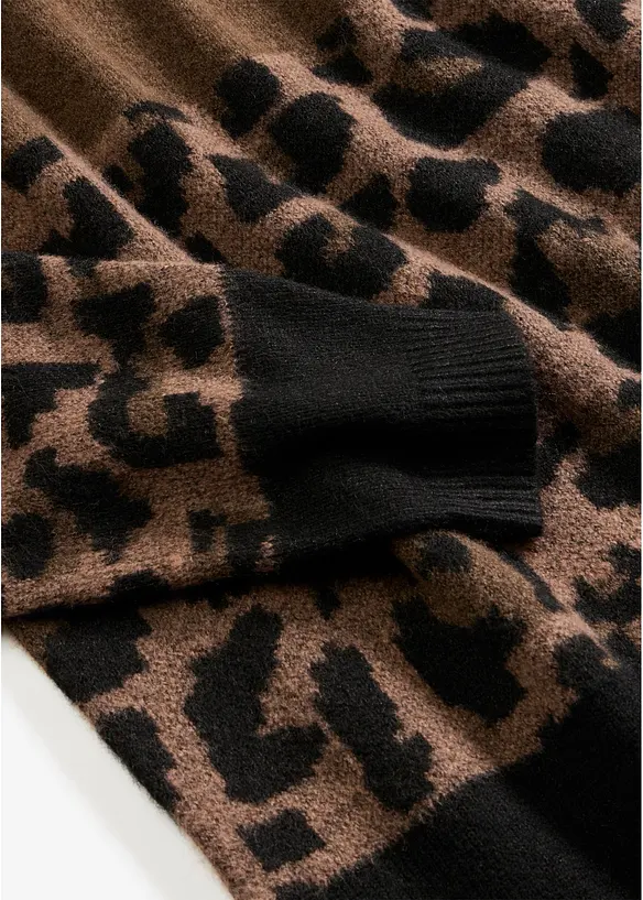 Strikket kjole med jacquardm&oslash;nster, bonprix