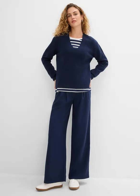 Genser med V-hals, bonprix