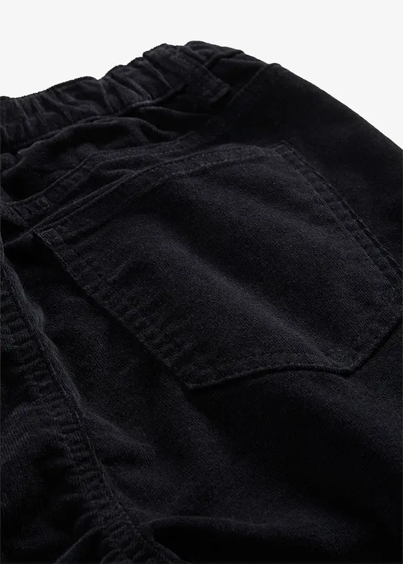 Bootcut-kordfl&oslash;yelsbukse av bomullsmiks, bonprix