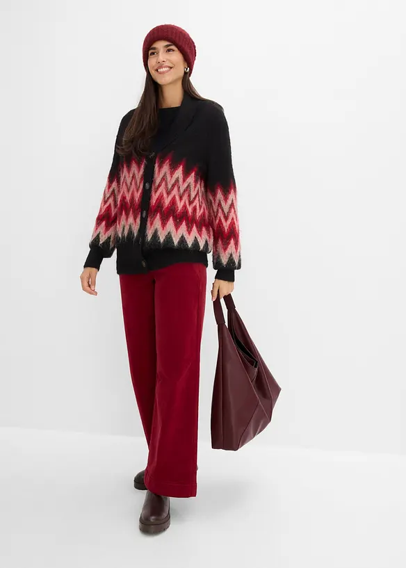 Cardigan med fint strikkem&oslash;nster, bonprix