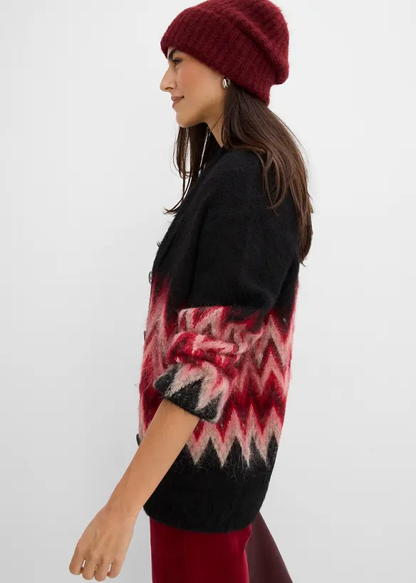 Cardigan med fint strikkem&oslash;nster, bonprix