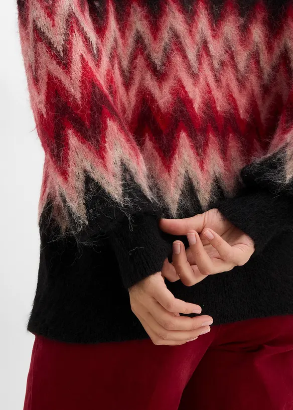 Cardigan med fint strikkem&oslash;nster, bonprix