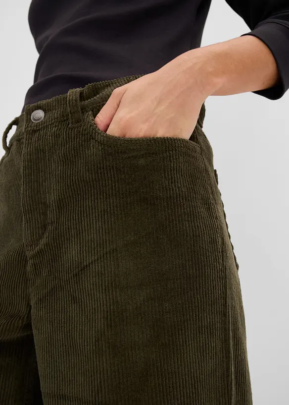 Cordbukse med utsvingte ben, bonprix