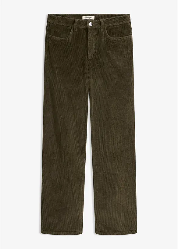 Cordbukse med utsvingte ben, bonprix