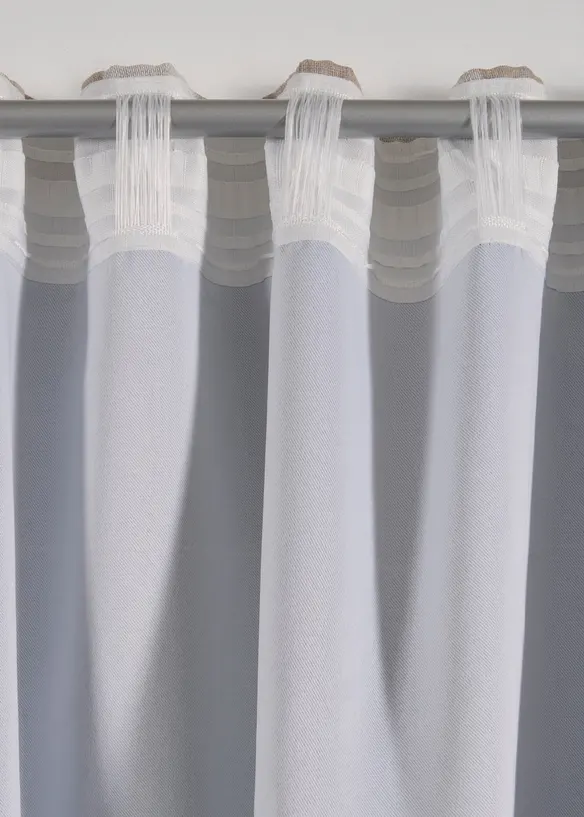 Tolags m&oslash;rkleggingsgardin med rutem&oslash;nster (1-pack), bonprix