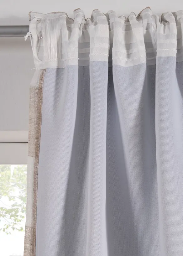 Tolags m&oslash;rkleggingsgardin med rutem&oslash;nster (1-pack), bonprix