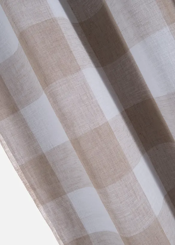Tolags m&oslash;rkleggingsgardin med rutem&oslash;nster (1-pack), bonprix