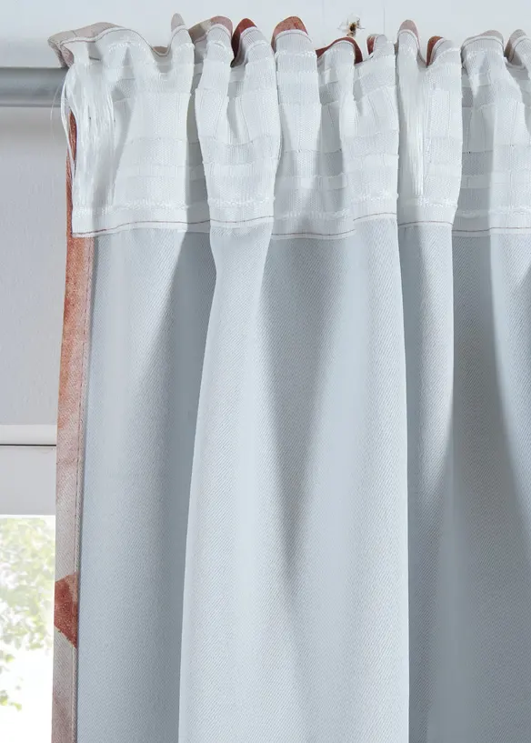 M&oslash;rkleggingsgardin med trykk (1-pack), bonprix