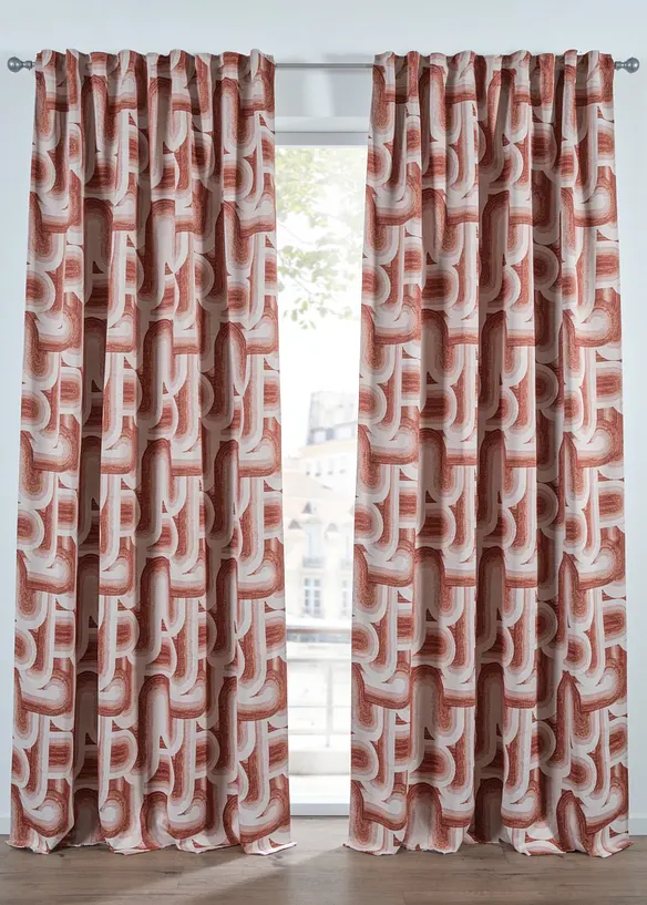 M&oslash;rkleggingsgardin med trykk (1-pack), bonprix