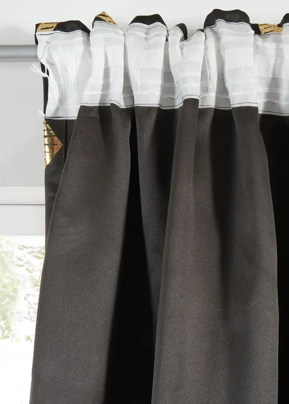 M&oslash;rkleggingsgardin med glanstrykk (1-pack), bonprix
