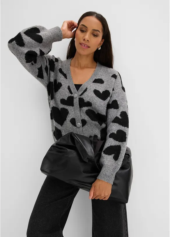 M&oslash;nstret cardigan, bonprix