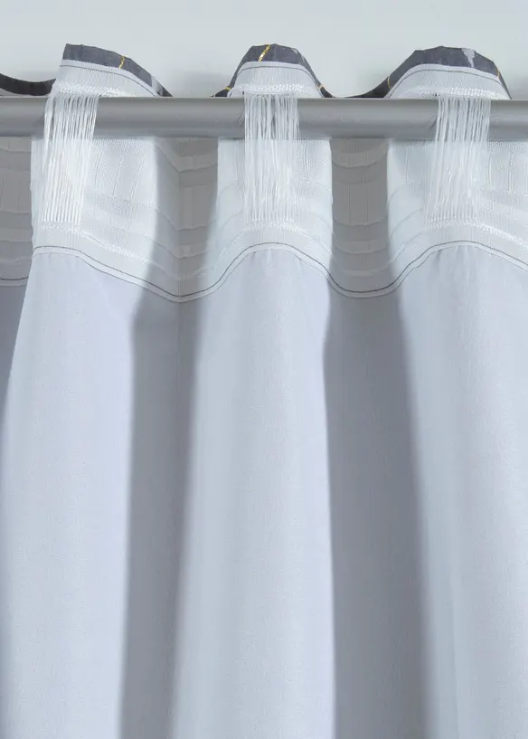 Termo-m&oslash;rkleggingsgardin med glanstrykk og belagt bakside (1-pack), bonprix