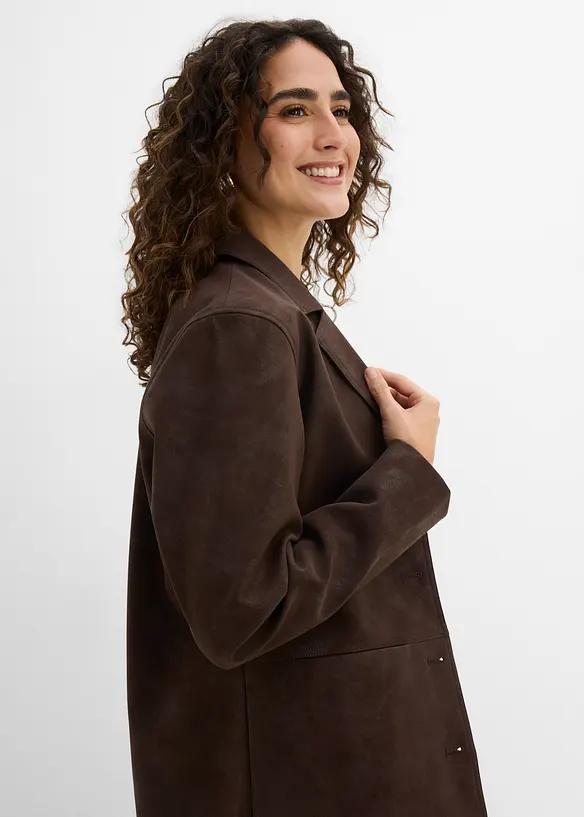 Blazer av imitert semsket skinn, bonprix