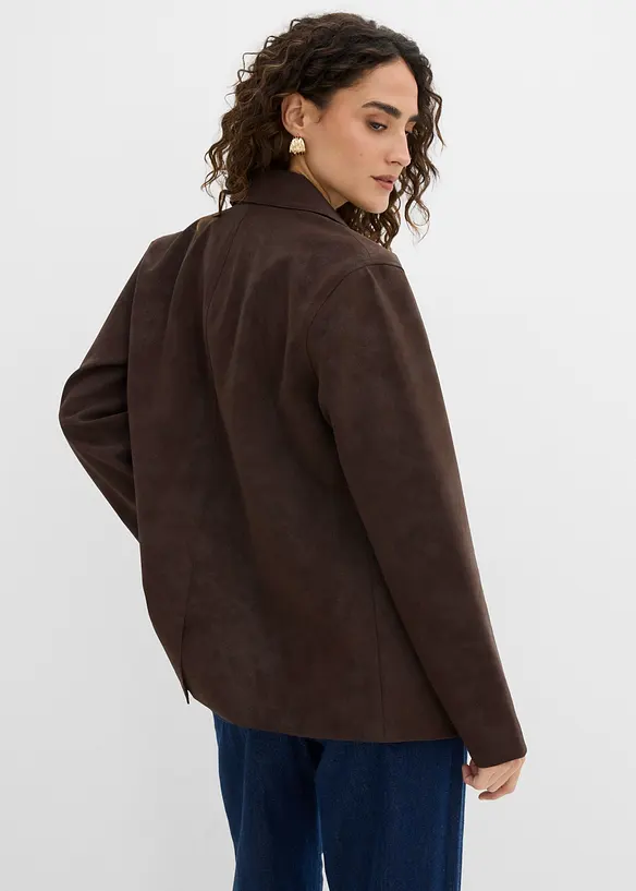 Blazer av imitert semsket skinn, bonprix