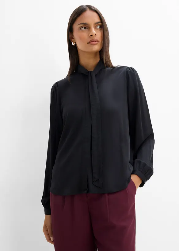 Knytebluse i 100% modal, bonprix