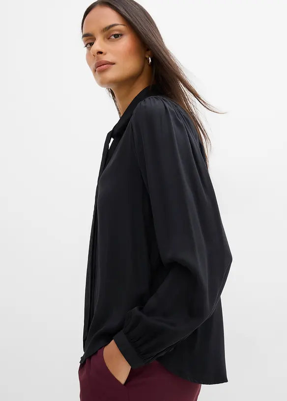 Knytebluse i 100% modal, bonprix