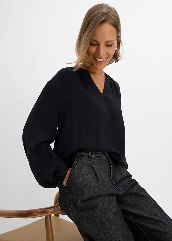 Bluse i viskosemiks, bonprix