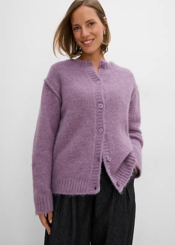 Cardigan med ull, bonprix