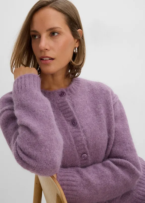 Cardigan med ull, bonprix