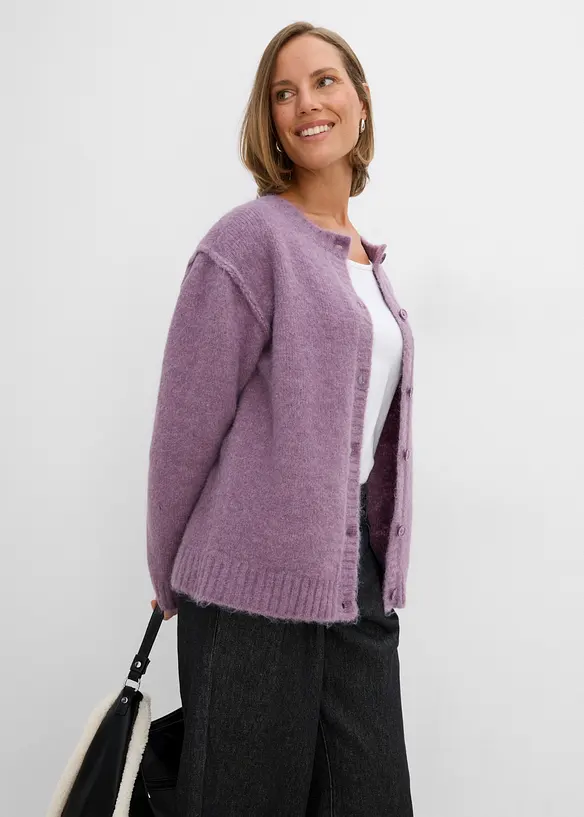 Cardigan med ull, bonprix