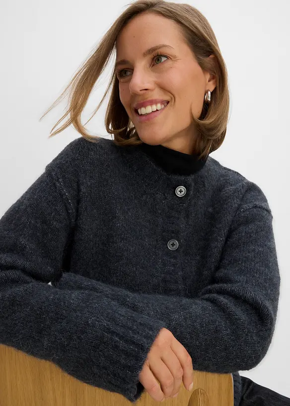 Cardigan med ull, bonprix