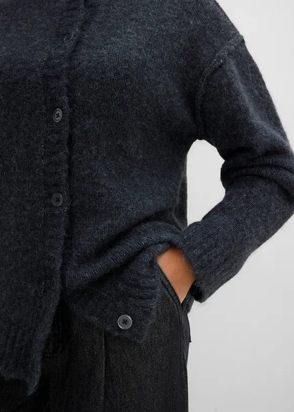 Cardigan med ull, bonprix