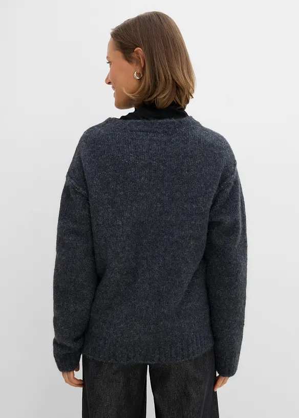 Cardigan med ull, bonprix
