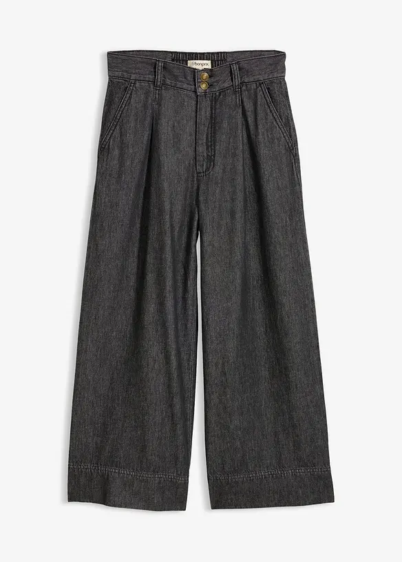 Kortere wide leg jeans, bonprix