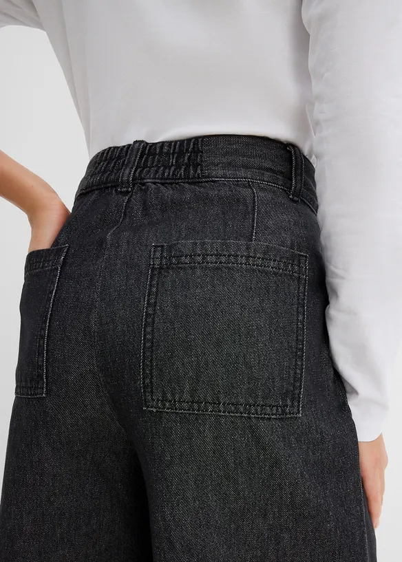 Kortere wide leg jeans, bonprix